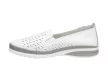 Białe skórzane półbuty damskie S.BARSKI 8203GR