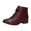 Bordowe niskie botki damskie SABATINA DM20-8