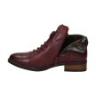Bordowe niskie botki damskie SABATINA DM20-8