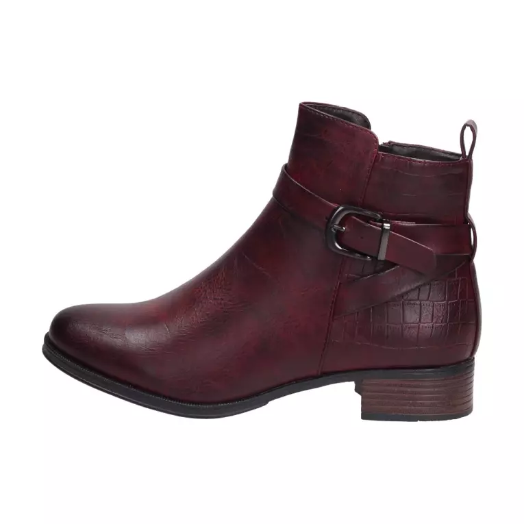 Bordowe botki damskie SABATINA DM21-21