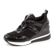 Czarne sneakersy, półbuty damskie na koturnie VINCEZA 10743