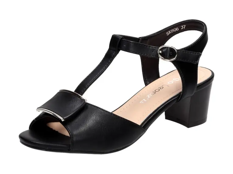 Czarne sandały damskie Sergio Leone Sk806