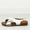 Białe płaskie sandały damskie Sergio Leone Sk074H