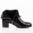 Czarne skórzane botki damskie na obcasie T.Sokolski Z25-218