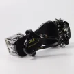 Czarne silikonowe sandały damskie na obcasie z kryształami, transparentne DiA MR-B1