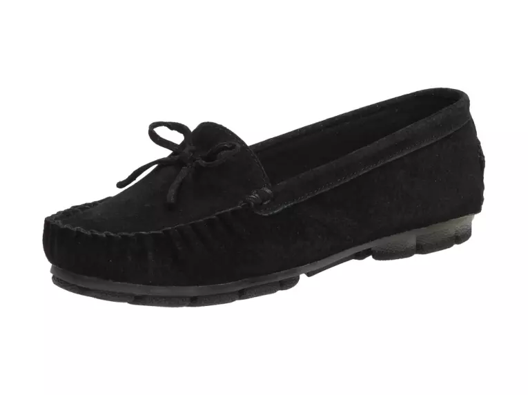 Czarne mokasyny damskie Filippo Dp1204 Skóra