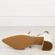 Perłowe sandały damskie na obcasie z zakrytymi palcami i pietą Sergio Leone Sk830