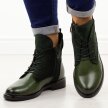 Zielone płaskie botki damskie Potocki 12080