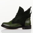 Zielone płaskie botki damskie Potocki 12080