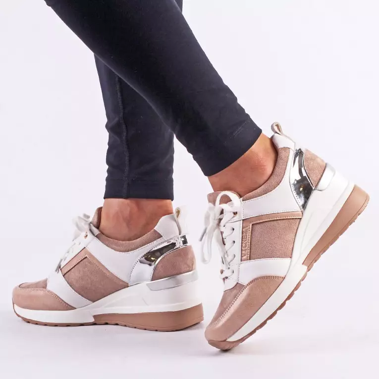 Białe sneakersy półbuty damskie VINCEZA 10672