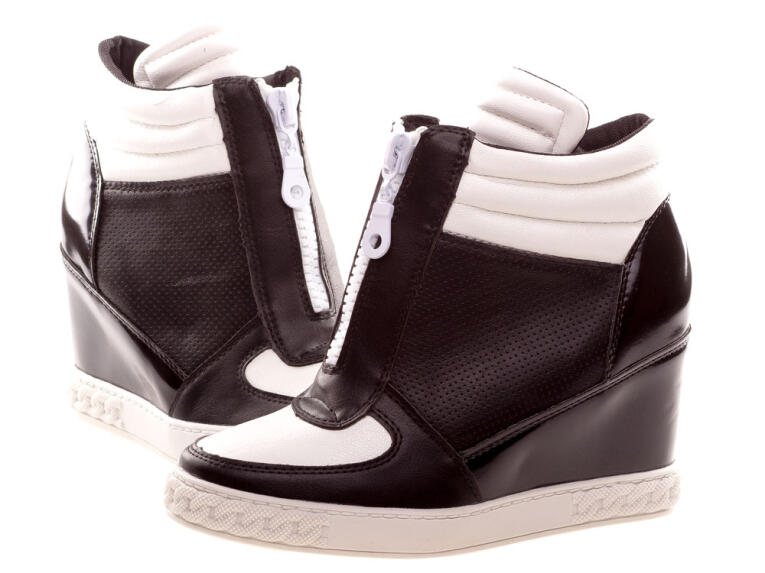 Wiosenne sneakersy trampki damskie 609 Bk