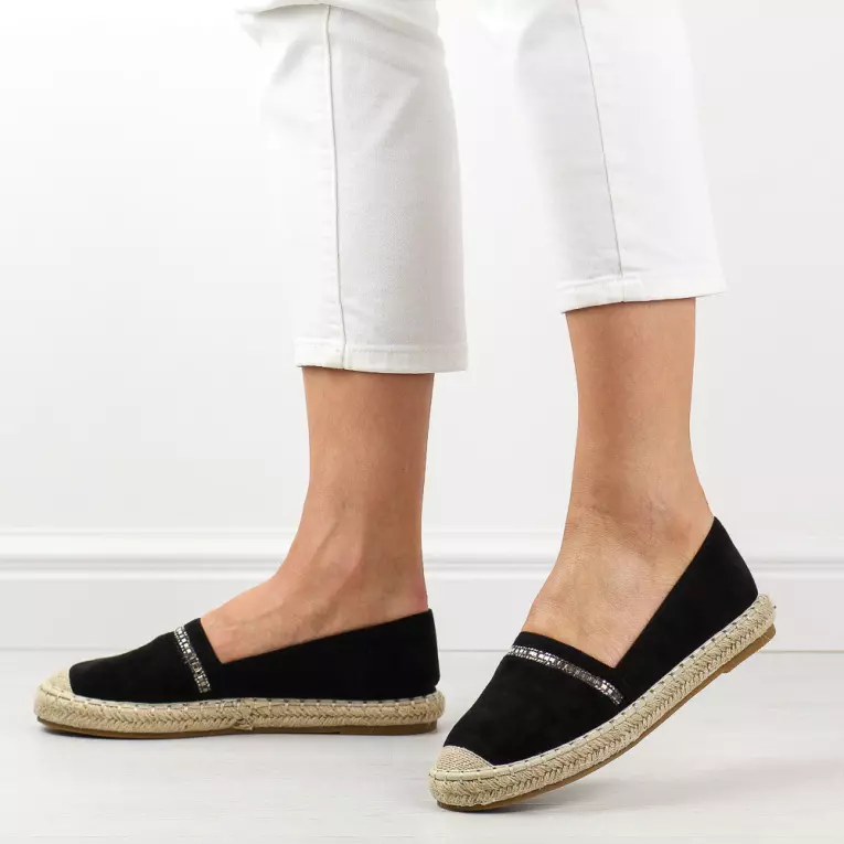 Czarne espadyle damskie S.Barski 33127