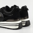 Czarne sneakersy damskie na platformie POTOCKI 12025
