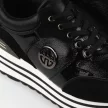 Czarne sneakersy damskie na platformie POTOCKI 12025
