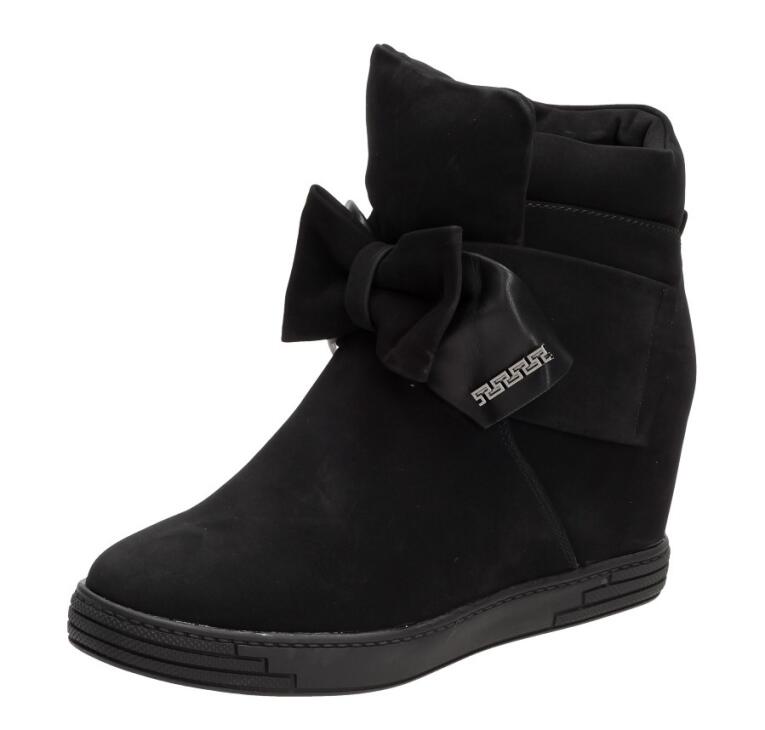 Czarne botki damskie, sneakersy Filippo 367/17