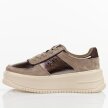 Taupe skórzane półbuty damskie Filippo Dp7124/25