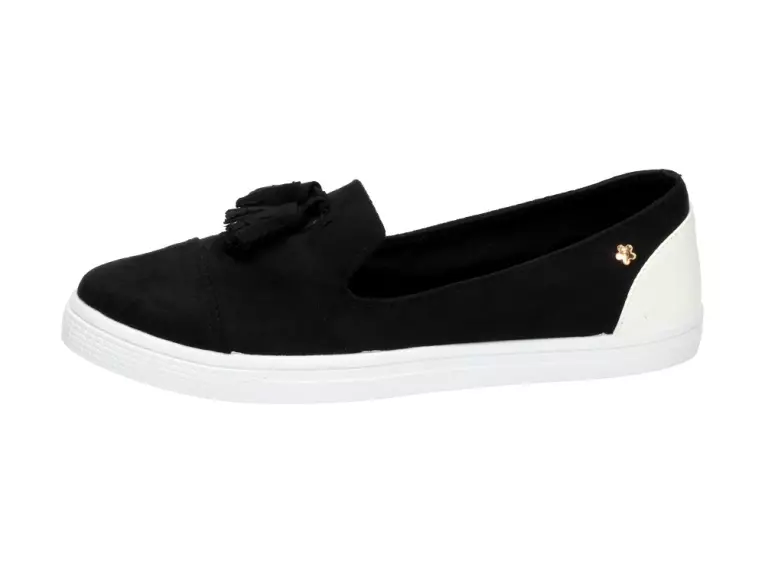 Slip On Czarne tenisówki damskie Balada B794-1