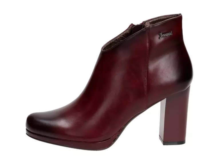 Bordowe botki damskie Jezzi Af125-10 Pu
