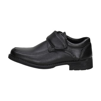 Czarne pantofle dziecięce na rzepy AMERICAN CLUB KOM37 KOMUNIA