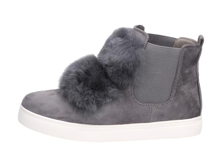 Szare botki damskie Vices 7107-5 Pompony