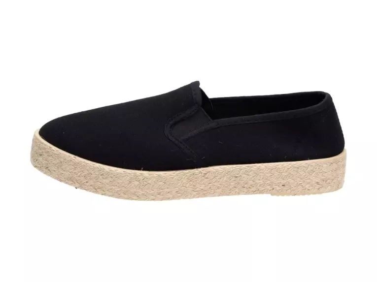 Slip On Czarne tenisówki damskie Wishot 127 Bk