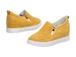 Żółte sneakersy damskie FILIPPO DP1356 SKÓRA