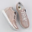 Różowe skórzane półbuty damskie, sneakersy T.SOKOLSKI 455