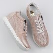 Różowe skórzane półbuty damskie, sneakersy T.SOKOLSKI 455