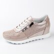 Różowe skórzane półbuty damskie, sneakersy T.SOKOLSKI 455