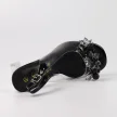 Czarne silikonowe sandały damskie na słupku z kryształami, transparentne DiA MR-C1