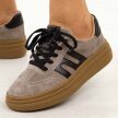 Taupe skórzane półbuty damskie Filippo Dp7114/25