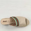 Beżowe klapki damskie na obcasie Jezzi 1950-1