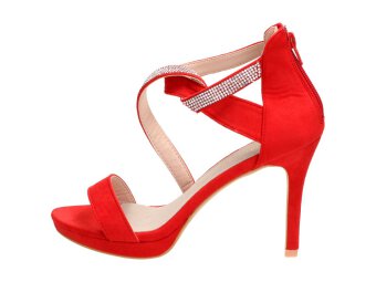 Czerwone sandały damskie SABATINA DM19-4
