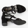 Czarne zamszowe sandały damskie na obcasie POTOCKI 20002