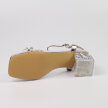 Srebrne silikonowe sandały damskie na obcasie z kryształami, transparentne DiA MR-B1