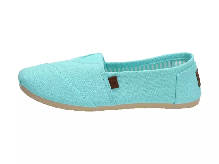 Miętowe tenisówki damskie Wishot 064 Slip On