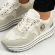 Szare sneakersy damskie na platformie POTOCKI 12086 WT