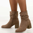 Coffee jesienne zamszowe botki damskie na obcasie S.Barski 52-516