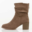Coffee jesienne zamszowe botki damskie na obcasie S.Barski 52-516