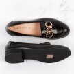 Czarne loafersy damskie mokasyny POTOCKI 12014