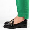Czarne loafersy damskie mokasyny POTOCKI 12014