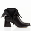 Czarne botki damskie na obcasie M.Daszyński Sa269-2