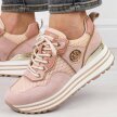 Różowe sneakersy damskie na platformie Potocki 12086
