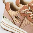 Różowe sneakersy damskie na platformie POTOCKI 12086