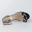 Czarne silikonowe sandały damskie na słupku z ozdobą, transparentne DiA 1037-17