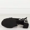Czarne skórzane sandały damskie na słupku Filippo Ds6180/24
