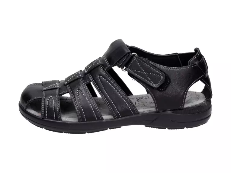 Zabudowane sandały, buty męskie Wishot 410bk