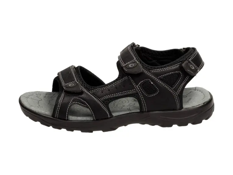 Czarne sandały, buty męskie Wishot 31-432