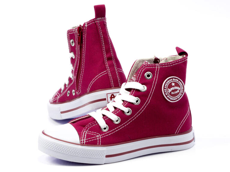 Trampki dzieciece American 9120 bordowe
