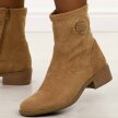 Beżowe zamszowe botki damskie Jezzi asa198-28